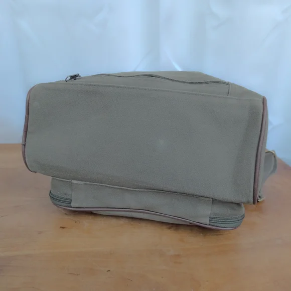 Land's End Vintage Canvas & Leather Travel Bag - Picture 4 of 9